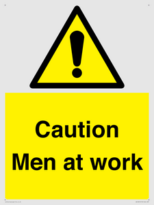 Caution Men at work